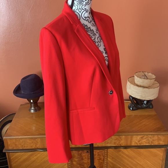 Laura Petites Red Stretch Blazer NWOT - Picture 3 of 7